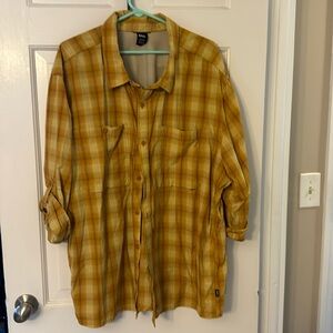 REI COOP men’s outdoors wilderness 2 pocket roll up sleeves shirt Size 3XL